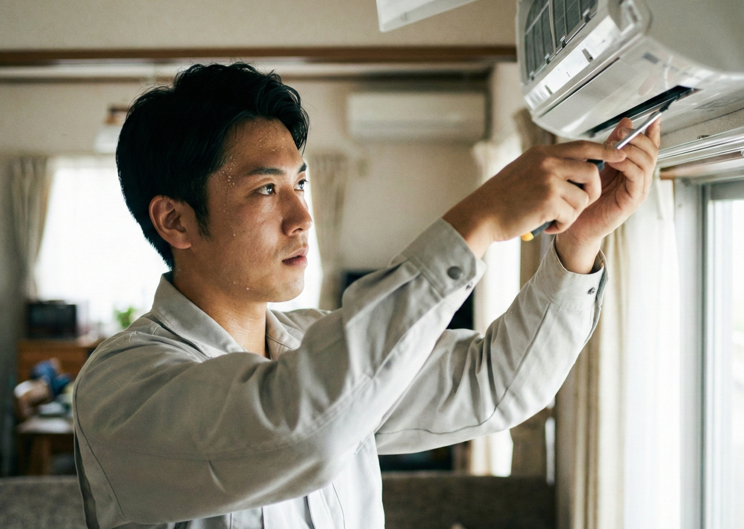 家庭用ルームエアコン施工