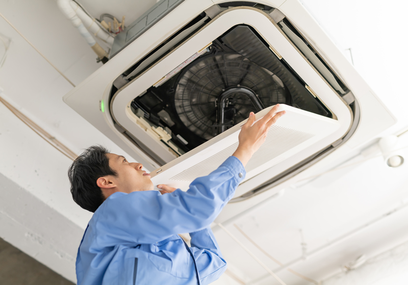 業務用パッケージエアコン施工